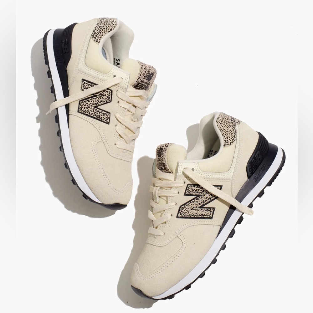 New Balance 574 Sneakers in Cheetah Leather